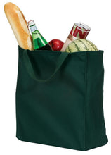 Durable 100% Cotton Twill Grocery Tote Bags in Hunter Green
