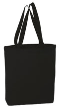 Heavy Canvas Promotional Tote Bag w/Gusset Black