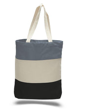Cheap Canvas Tote Bags Tri Color black