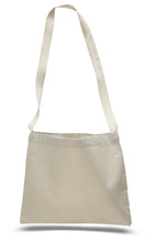 Reusable Messenger Cotton Tote Bag Natural