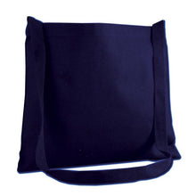 Navy Messenger Canvas Tote Bag with Long Straps
