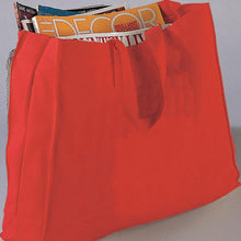 Wholesale Reusable Canvas Tote Bags with Full Gussets in Red