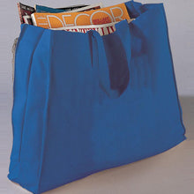 Promotional Canvas Tote Bags with Side and Bottom Gussets in Royal