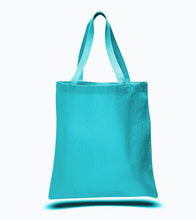 canvas tote bag promotional turquoise