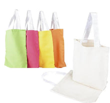 12" Small Canvas Tote Bag / Book Bag