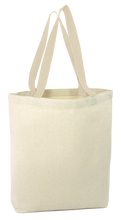 Heavy Canvas Promotional Tote Bag w/Gusset natural