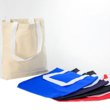 cotton canvas reusable book bag shopping grocery